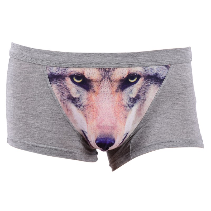 Men's Male 3D Animal Print Trunks Boxer Briefs Underwear Modal Shorts